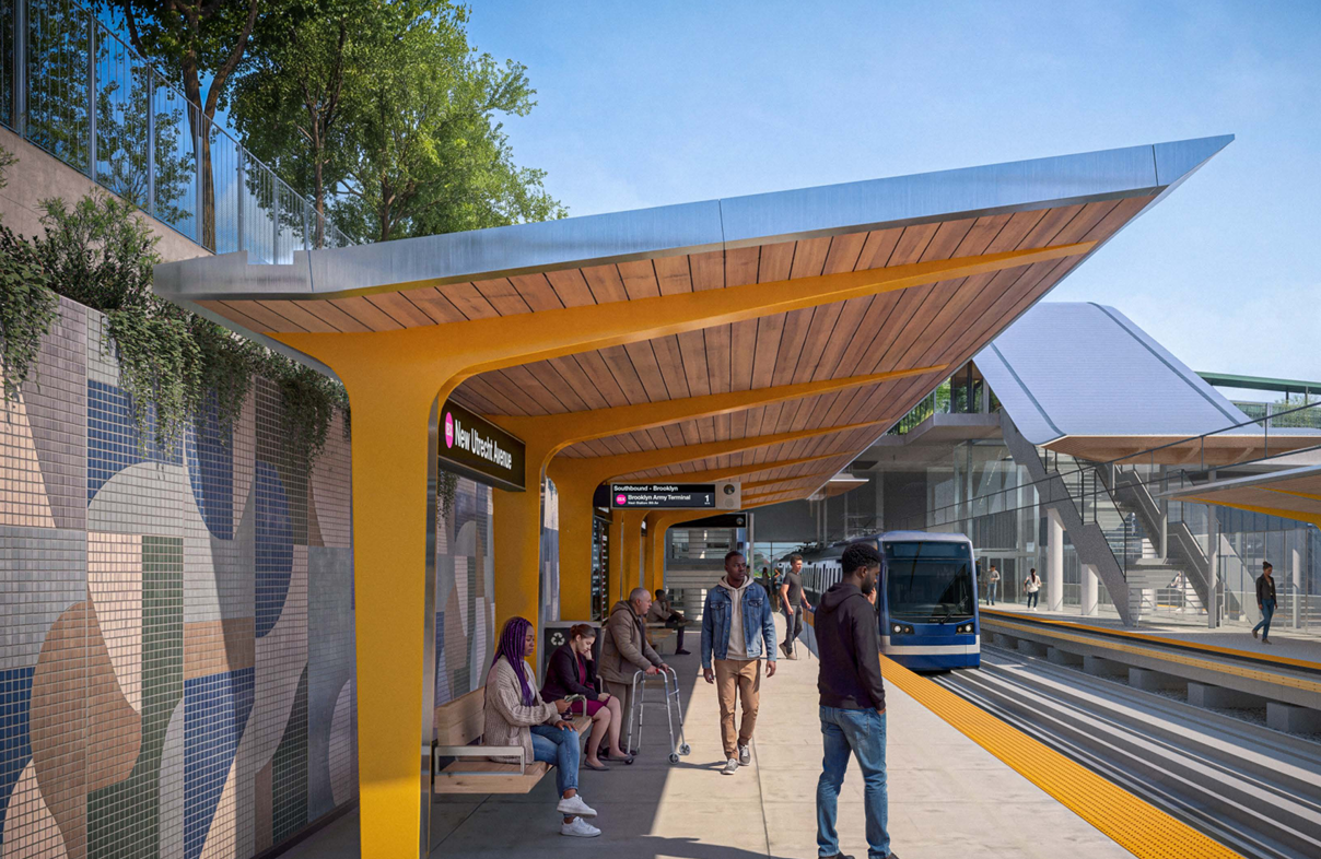 Front of Light Rail Car