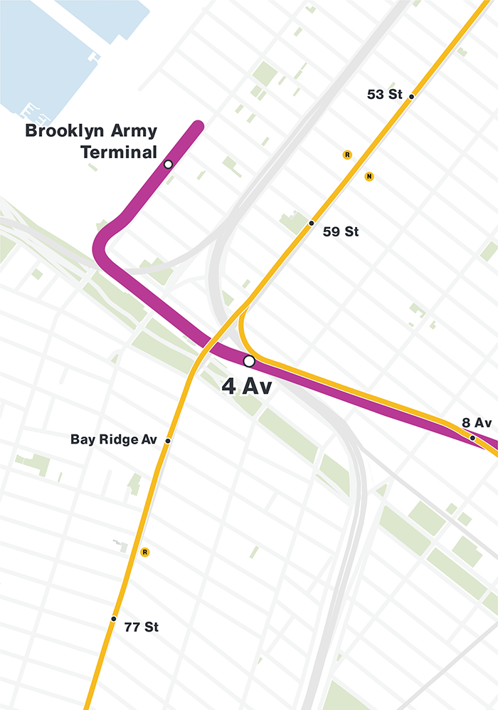 4 Av Station Map