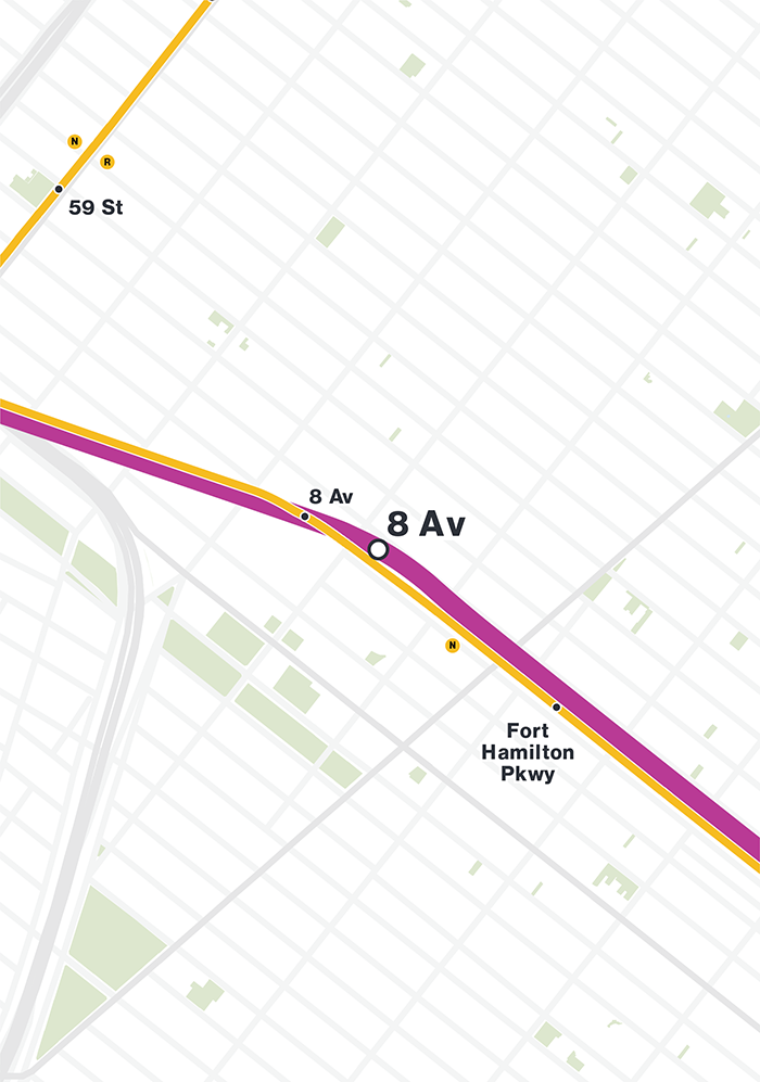 8 Av Station Map