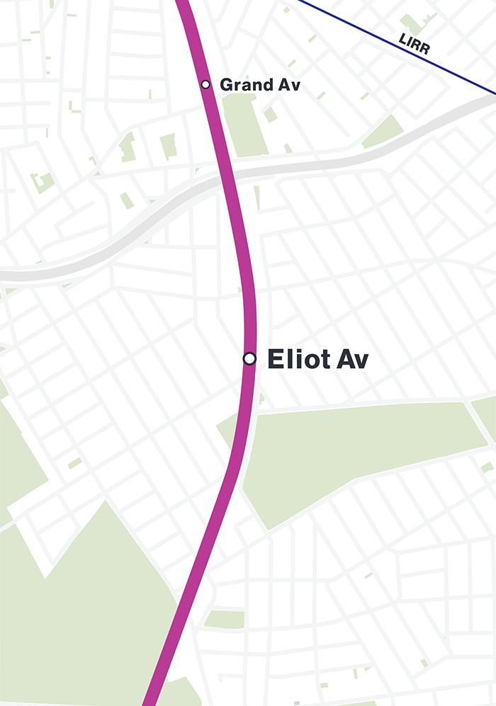 Eliot Av Station Map