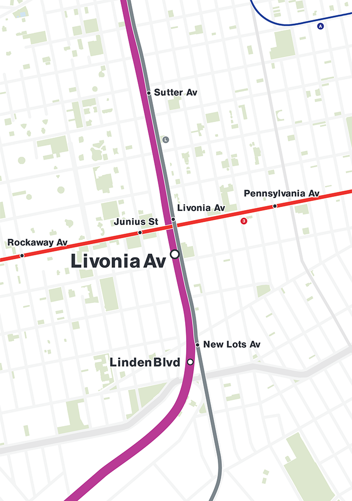 Livonia Av Station Map