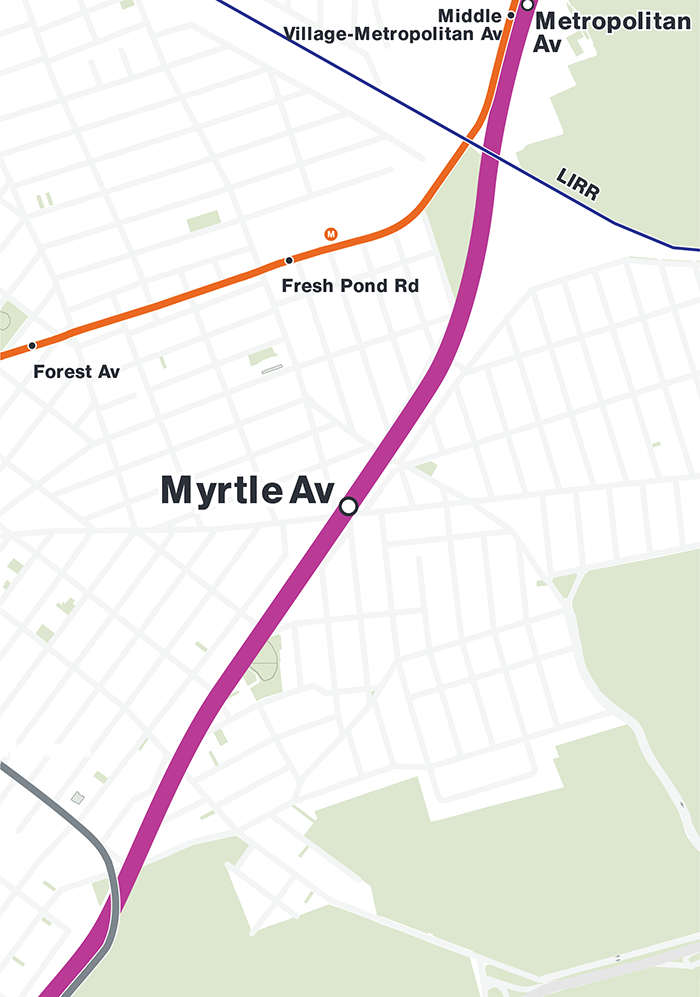 Myrtle Av Station Map