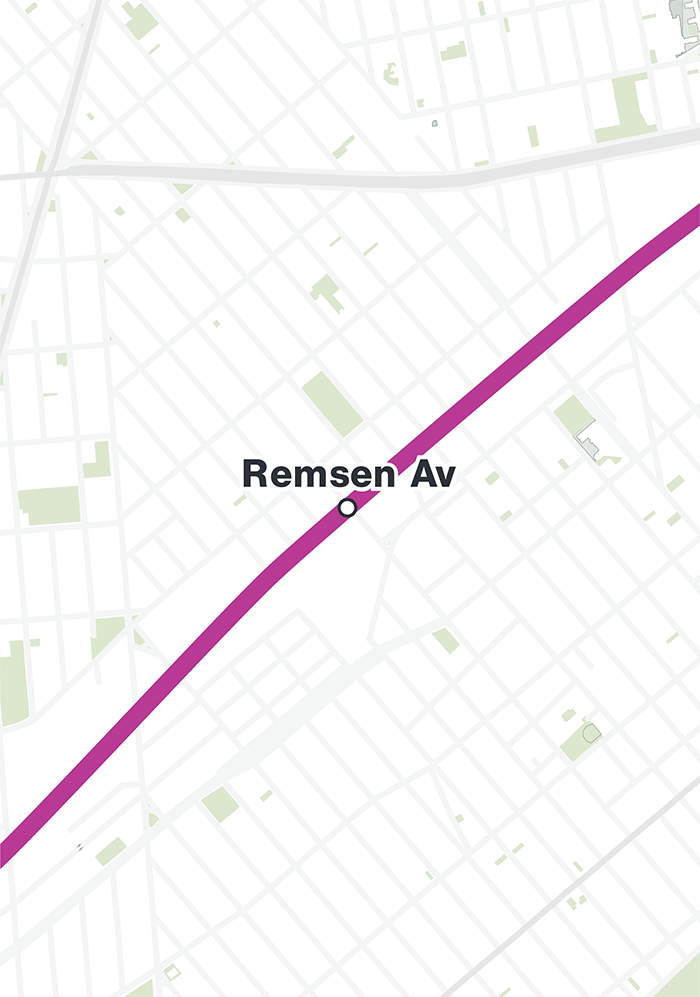 Remsen Av Station Map