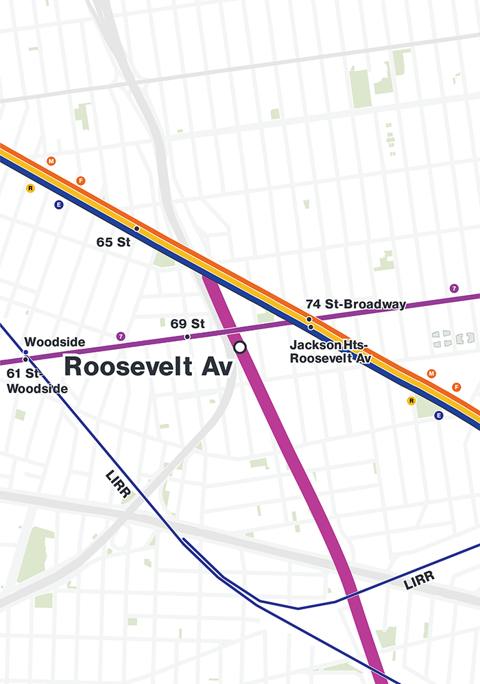 Roosevelt Av Station Map