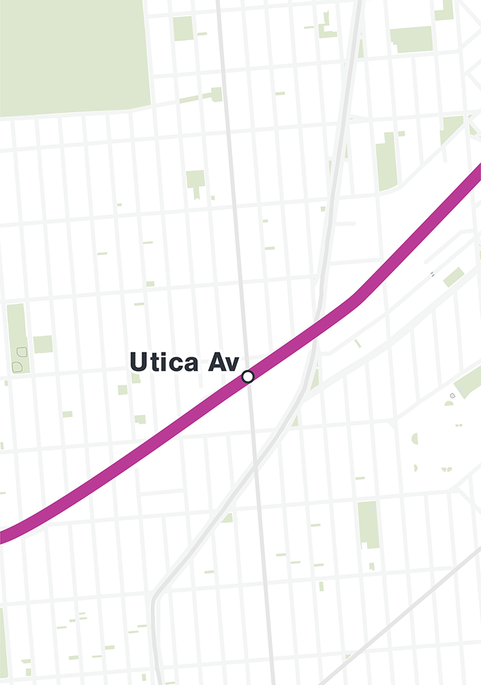 Utica Av Station Map