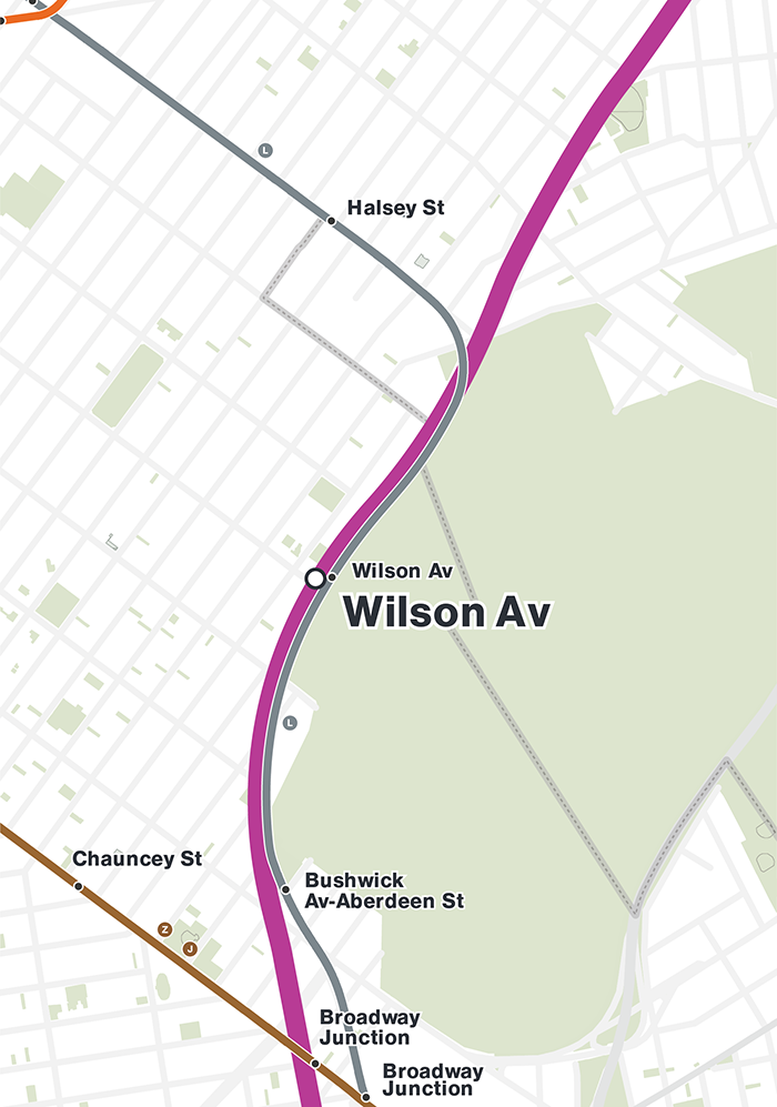 Wilson Av Station Map